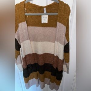 HAK Womens Multicolor Long Cardigan